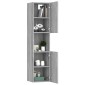 vidaXL Ντουλάπι Μπάνιου Γκρι Sonoma 30x30x130 εκ. Επεξεργασμένο Ξύλο