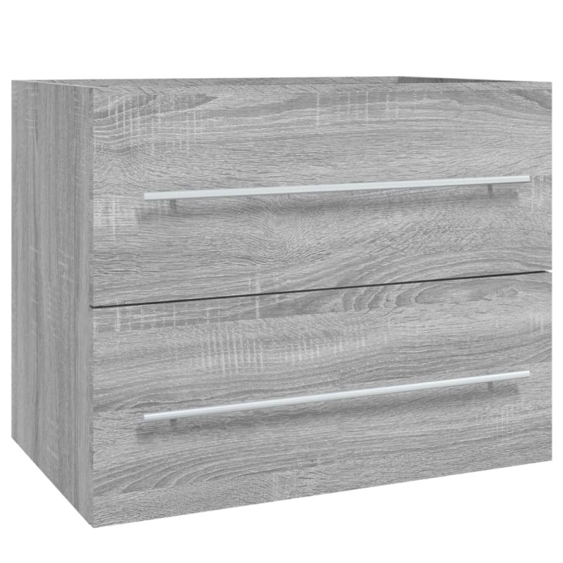 vidaXL Ντουλάπι Νιπτήρα Grey Sonoma 60x38,5x48 εκ. Επεξεργ. Ξύλο
