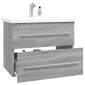 vidaXL Ντουλάπι Νιπτήρα Grey Sonoma 60x38,5x48 εκ. Επεξεργ. Ξύλο