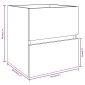 vidaXL Ντουλάπι Νιπτήρα Καπνιστή Δρυς 41 x 38,5 x 45 εκ. Επεξεργ. Ξύλο