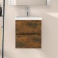 vidaXL Ντουλάπι Νιπτήρα Καπνιστή Δρυς 41 x 38,5 x 45 εκ. Επεξεργ. Ξύλο