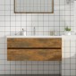 vidaXL Ντουλάπι Νιπτήρα Καπνιστή Δρυς 100x38,5x45 εκ. Επεξεργ. Ξύλο