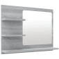 vidaXL Καθρέφτης Μπάνιου Γκρι Sonoma 60x10,5x45 εκ. Επεξεργασμένο Ξύλο