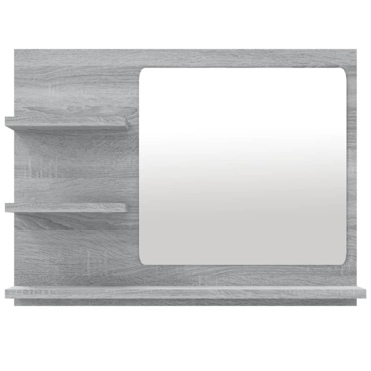 vidaXL Καθρέφτης Μπάνιου Γκρι Sonoma 60x10,5x45 εκ. Επεξεργασμένο Ξύλο