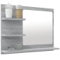 vidaXL Καθρέφτης Μπάνιου Γκρι Sonoma 60x10,5x45 εκ. Επεξεργασμένο Ξύλο