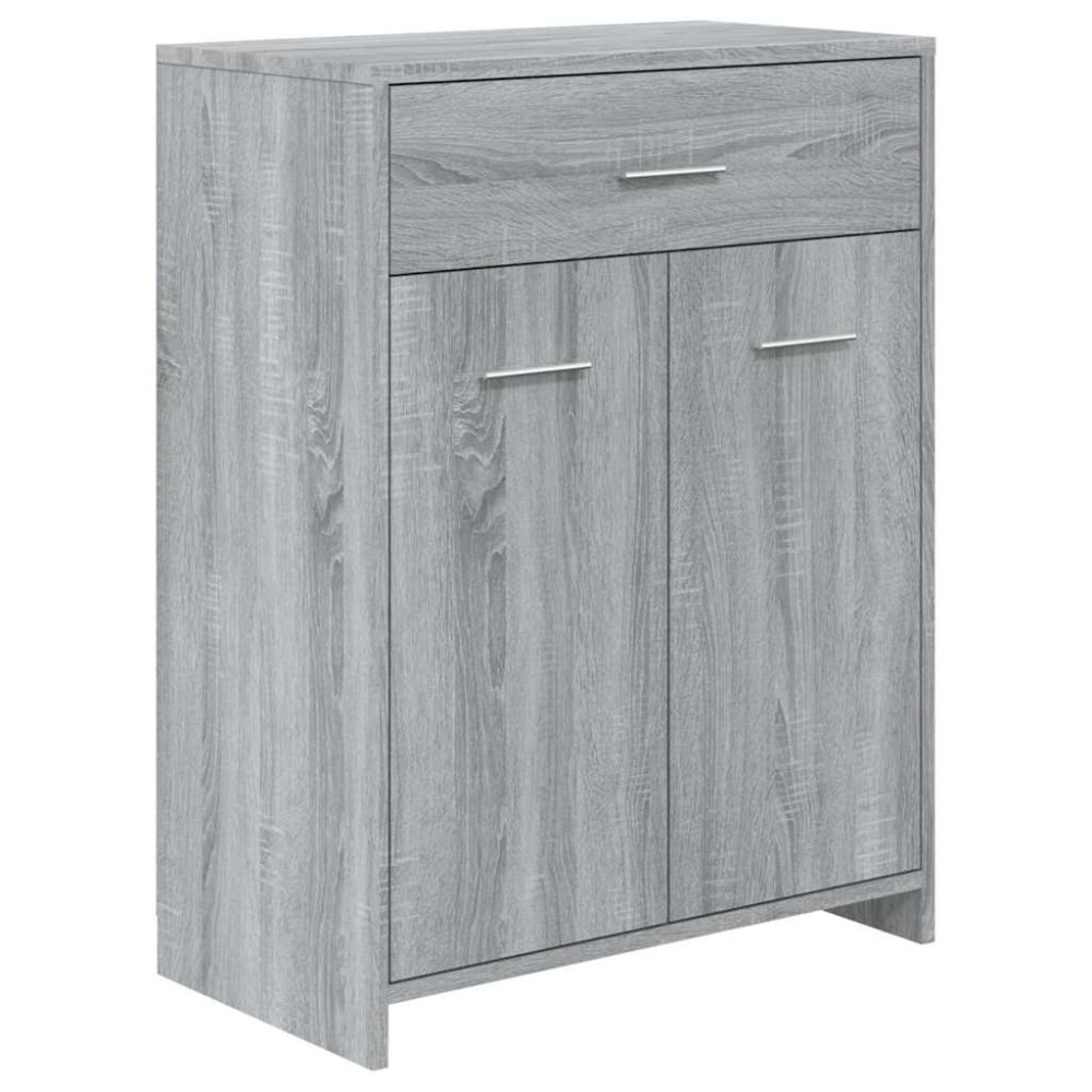 vidaXL Ντουλάπι Μπάνιου Γκρι Sonoma 60x33x80 εκ. Επεξεργασμένο Ξύλο