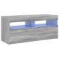 vidaXL Έπιπλο Τηλεόρασης με LED Γκρι Sonoma 90x35x40 εκ.