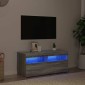 vidaXL Έπιπλο Τηλεόρασης με LED Γκρι Sonoma 90x35x40 εκ.