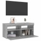 vidaXL Έπιπλο Τηλεόρασης με LED Γκρι Sonoma 90x35x40 εκ.