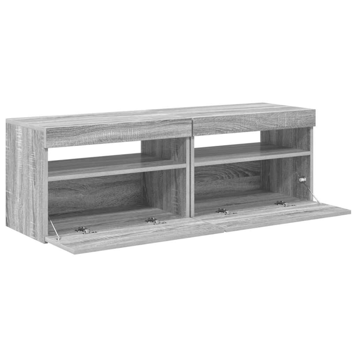 vidaXL Έπιπλα Τηλεόρασης με LED 2 τεμ. Γκρι Sonoma 60 x 35 x 40 εκ.
