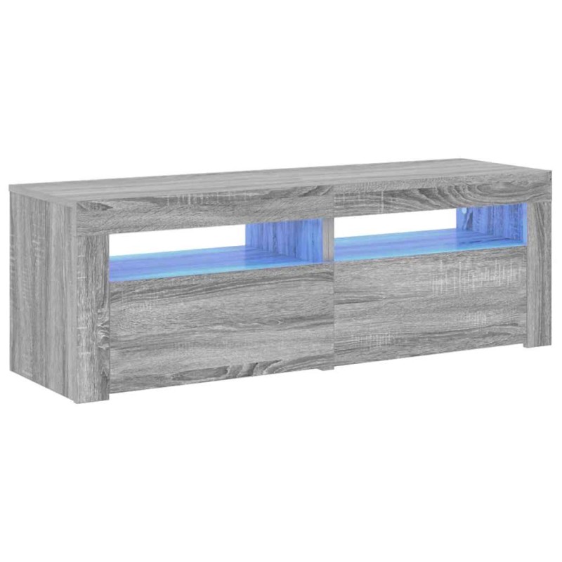 vidaXL Έπιπλο Τηλεόρασης με LED Γκρι Sonoma 120x35x40 εκ.