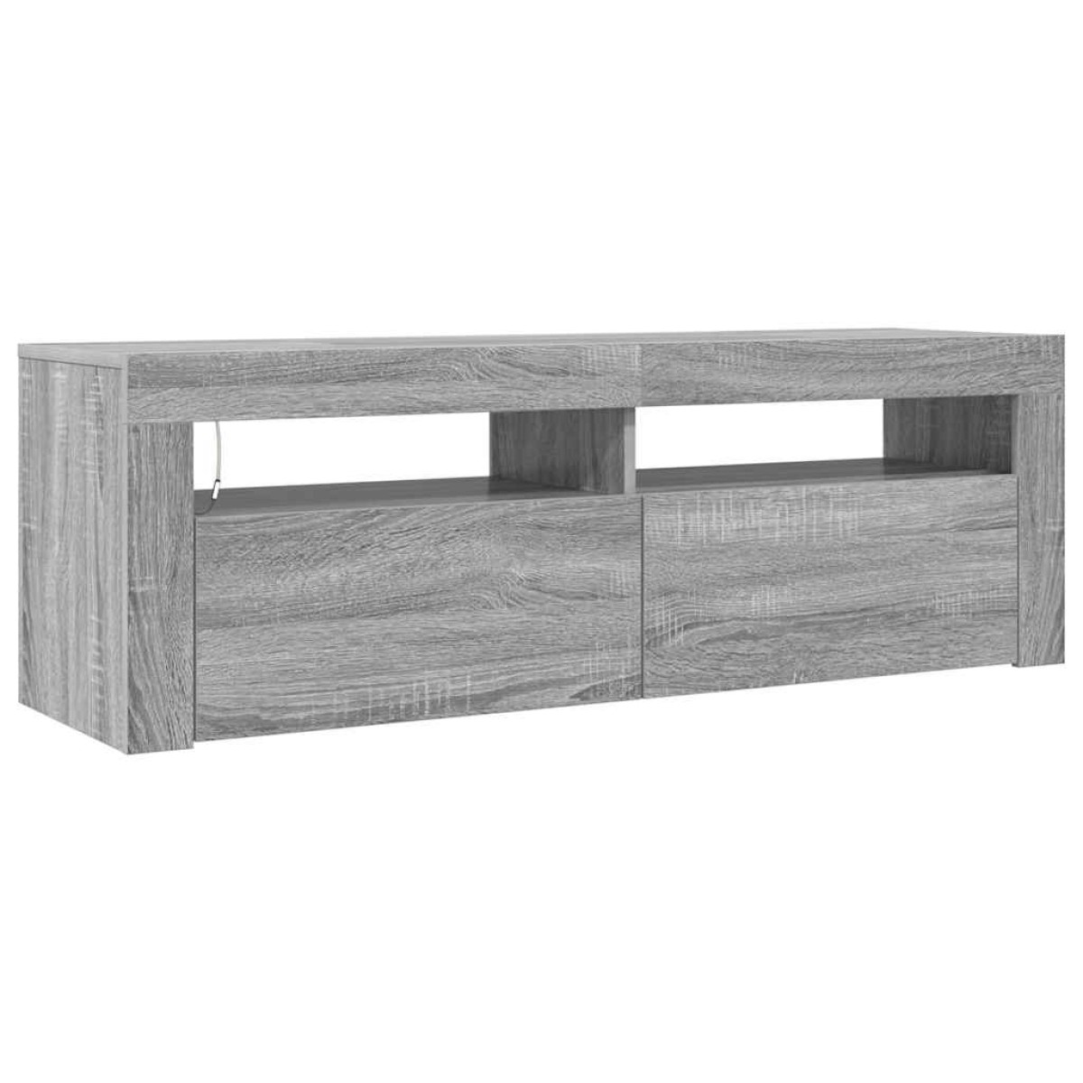 vidaXL Έπιπλο Τηλεόρασης με LED Γκρι Sonoma 120x35x40 εκ.