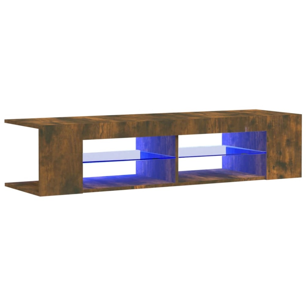 vidaXL Έπιπλο Τηλεόρασης με LED Καπνιστή Δρυς 135x39x30 εκ.