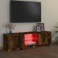 vidaXL Έπιπλο Τηλεόρασης με LED Καπνιστή Δρυς 120 x 30 x 35,5 εκ.