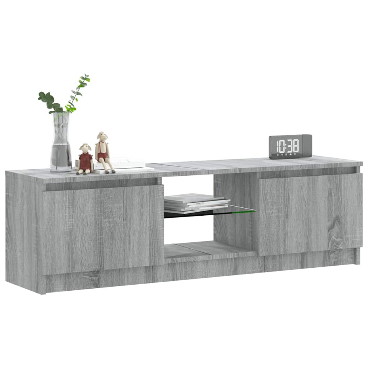 vidaXL Έπιπλο Τηλεόρασης με LED Γκρι Sonoma 120x30x35,5 εκ.