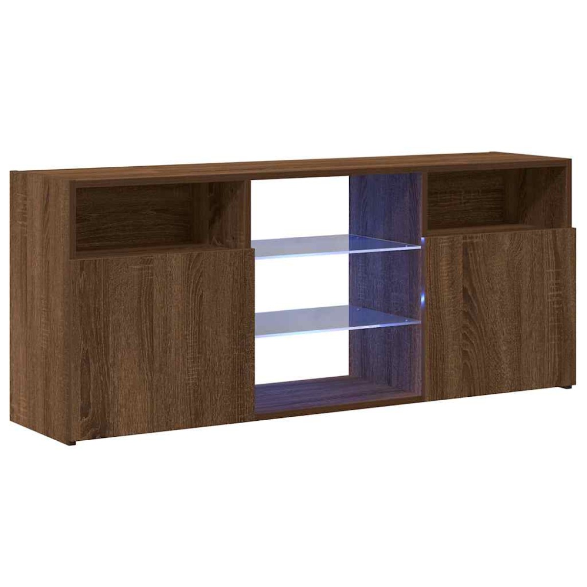 vidaXL Έπιπλο Τηλεόρασης με LED Καφέ Δρυς 120 x 30 x 50 εκ.