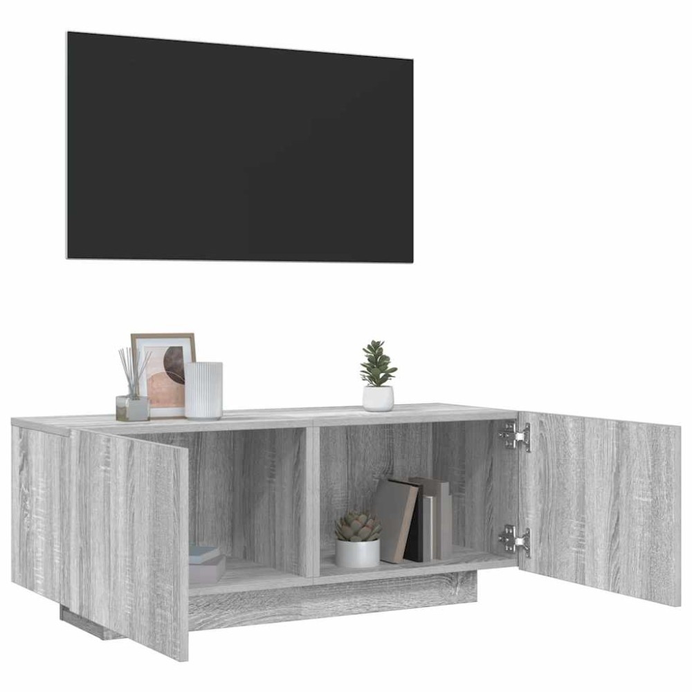vidaXL Έπιπλο Τηλεόρασης Γκρι Sonoma 100x35x40 εκ. από Επεξεργ. Ξύλο