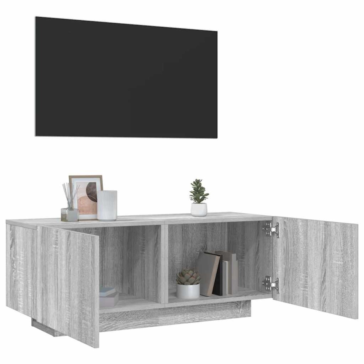 vidaXL Έπιπλο Τηλεόρασης Γκρι Sonoma 100x35x40 εκ. από Επεξεργ. Ξύλο