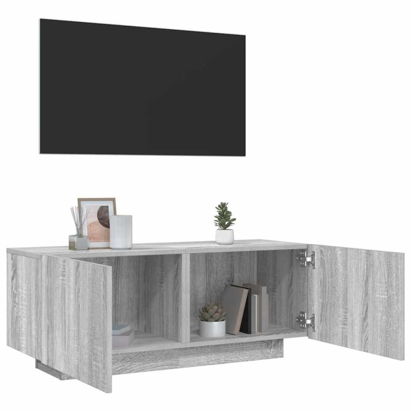 vidaXL Έπιπλο Τηλεόρασης Γκρι Sonoma 100x35x40 εκ. από Επεξεργ. Ξύλο