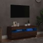 vidaXL Έπιπλο Τηλεόρασης με LED Καφέ Δρυς 100x35x40 εκ.