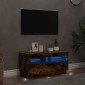 vidaXL Έπιπλο Τηλεόρασης με LED Καπνιστή Δρυς 80 x 35 x 40 εκ.