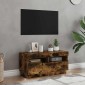 vidaXL Έπιπλο Τηλεόρασης με LED Καπνιστή Δρυς 80 x 35 x 40 εκ.