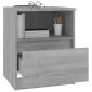 vidaXL Κομοδίνο Γκρι Sonoma 40 x 40 x 50 εκ. από Επεξεργασμένο Ξύλο