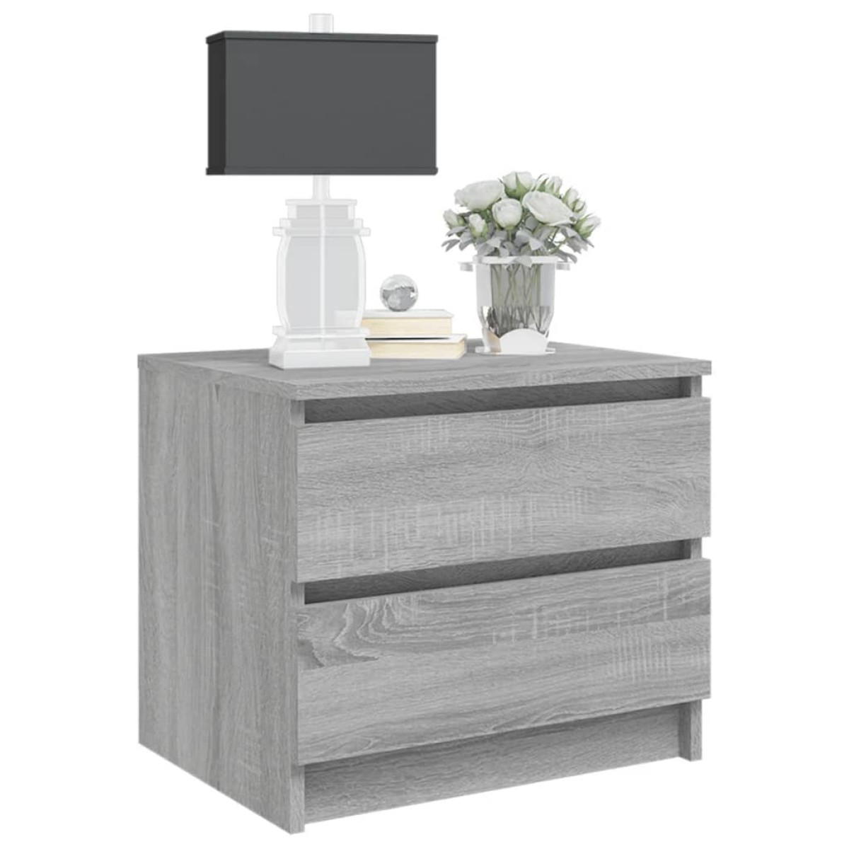 vidaXL Κομοδίνο Γκρι Sonoma 50 x 39 x 43,5 εκ. από Επεξεργασμένο Ξύλο