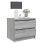 vidaXL Κομοδίνα 2 Τεμ. Γκρι Sonoma 50x39x43,5 εκ. Επεξεργασμένο Ξύλο