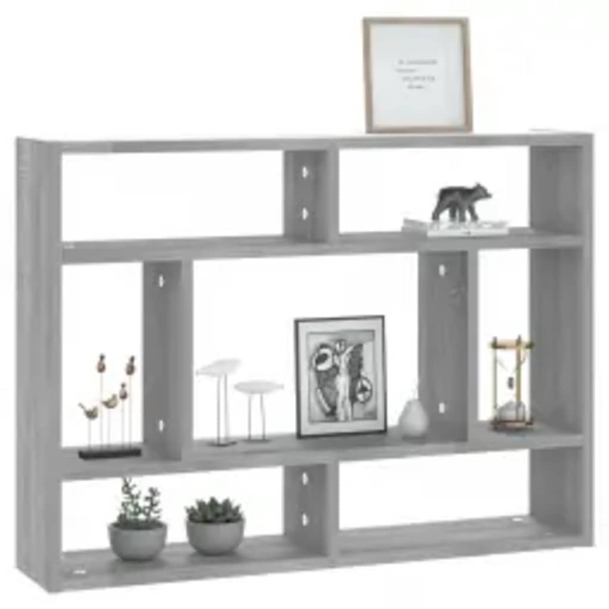 vidaXL Ραφιέρα Τοίχου Γκρι Sonoma 75 x 16 x 55 εκ. Επεξεργασμένο Ξύλο