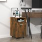 vidaXL Ντουλάπι με Ροδάκια Καπνιστή Δρυς 33x38x60 εκ. Επεξεργ. ξύλο