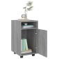 vidaXL Ντουλάπι με Ροδάκια Γκρι Sonoma 33x38x60 εκ. Επεξεργασμένο ξύλο