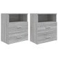 vidaXL Κομοδίνα 2 τεμ. Γκρι Sonoma 50 x 32 x 60 εκ.