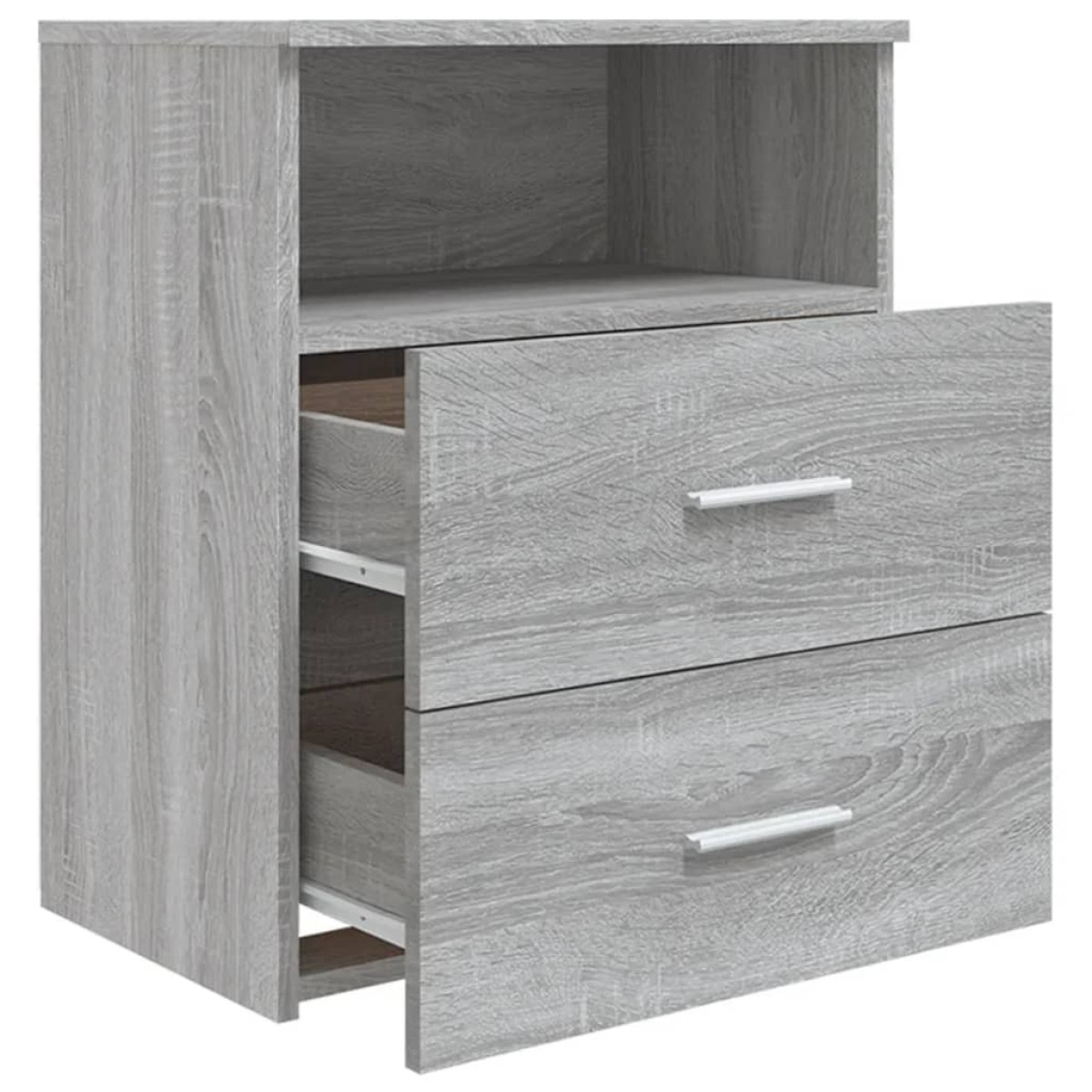 vidaXL Κομοδίνα 2 τεμ. Γκρι Sonoma 50 x 32 x 60 εκ.