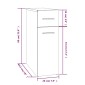 vidaXL Συρταριέρα Γενικής Χρήσης Καπν. Δρυς 20x45,5x60 εκ. Επεξ. Ξύλο