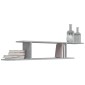 vidaXL Ράφι Τηλεόρασης Γκρι Sonoma 125x18x23 εκ. Επεξεργασμένο Ξύλο