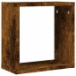 vidaXL Ράφια Τοίχου Κύβοι 4 τεμ. Καπνιστή Δρυς 30x15x30 εκ.