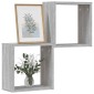vidaXL Ράφια Τοίχου Κύβοι 2 τεμ. Γκρι Sonoma 30x15x30 εκ.