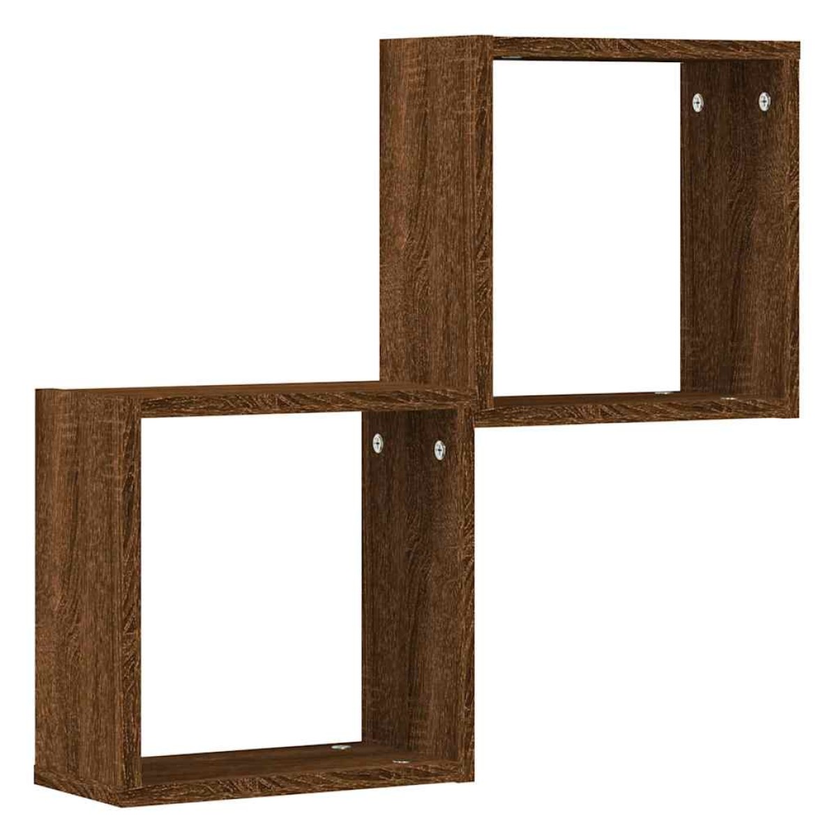 vidaXL Ράφια Τοίχου Κύβοι 2 τεμ. Καφέ Δρυς 30x15x30 εκ.