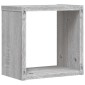 vidaXL Ράφια Τοίχου Επιτοίχιο 2 τμχ. Γκρίζο Σονομα 26 x 15 x 26 cm
