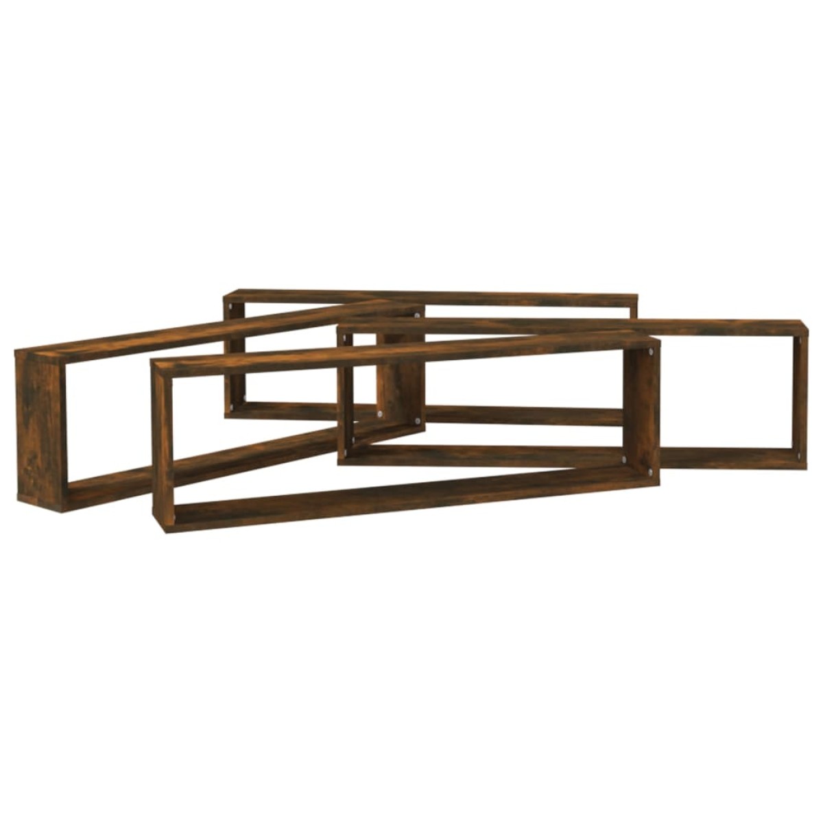 vidaXL Ραφιέρες Τοίχου Κύβοι 4 τεμ. Καπν. Δρυς 100x15x30εκ. Επεξ. Ξύλο