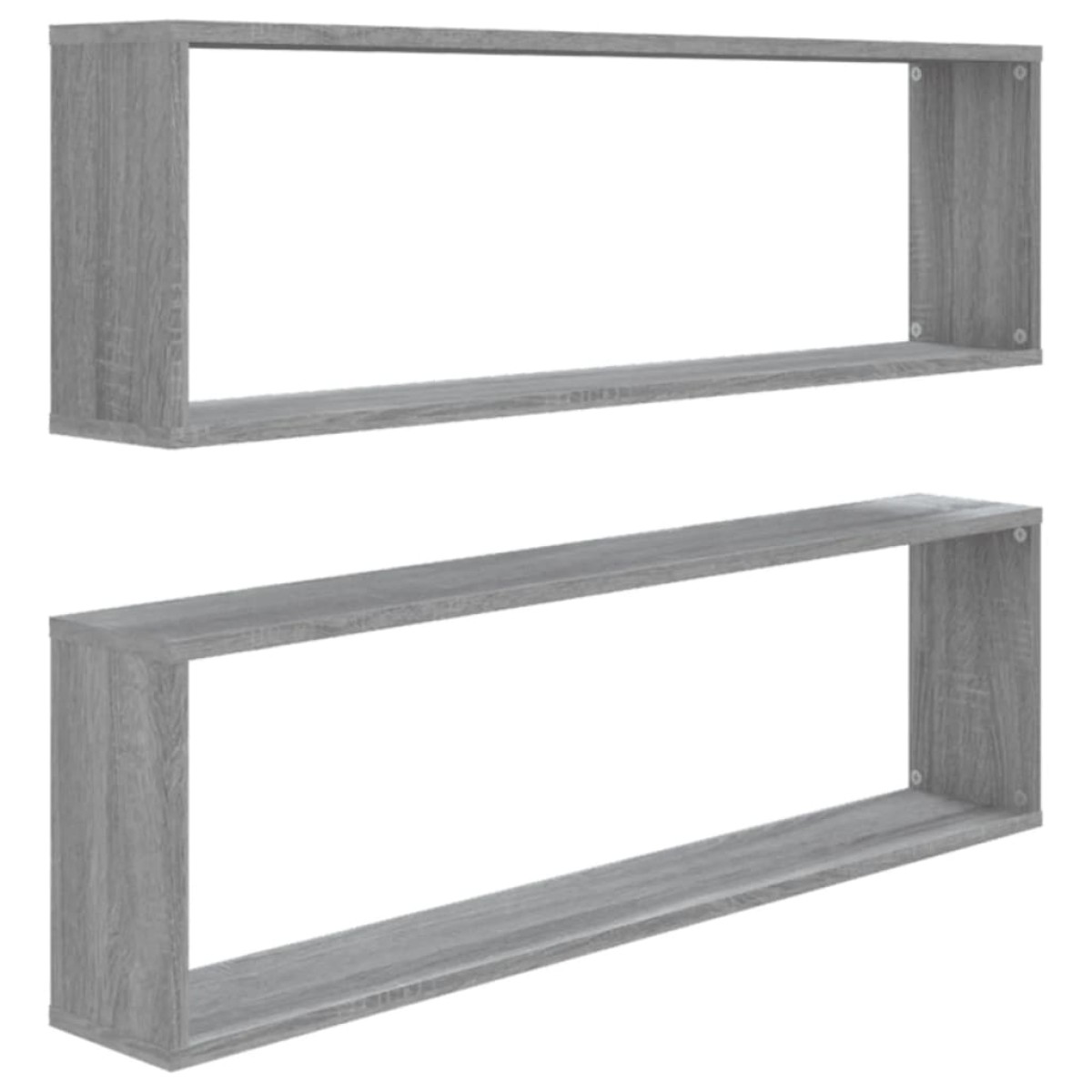 vidaXL Ραφιέρες Τοίχου Κύβος 2 τεμ Γκρι Sonoma 100x15x30εκ. Επεξ. Ξύλο