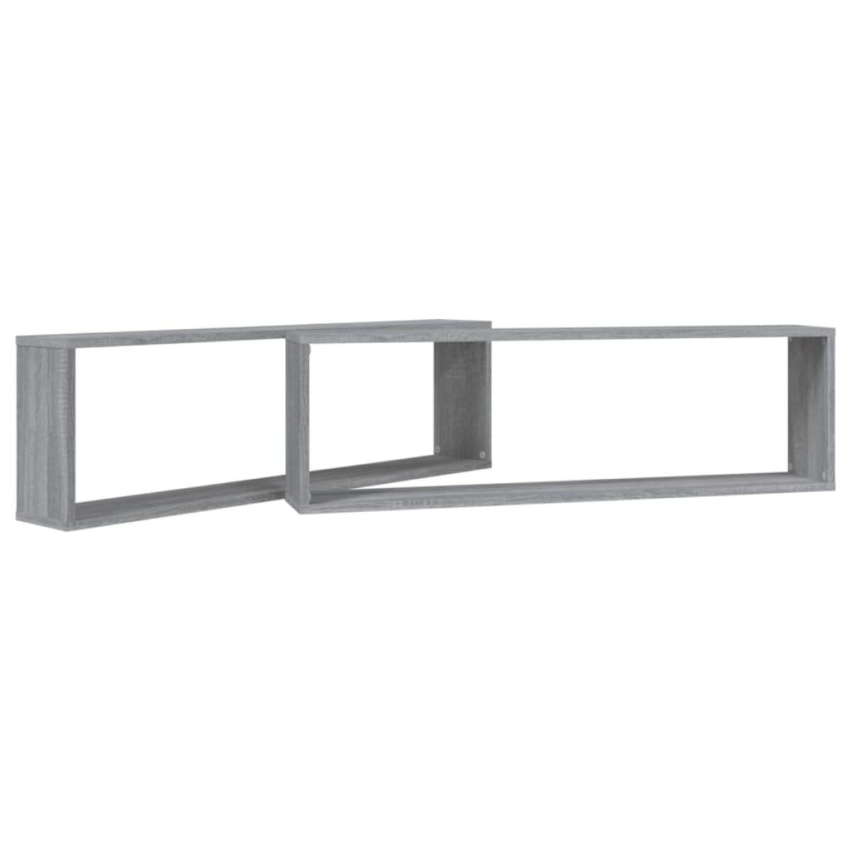 vidaXL Ραφιέρες Τοίχου Κύβος 2 τεμ Γκρι Sonoma 100x15x30εκ. Επεξ. Ξύλο
