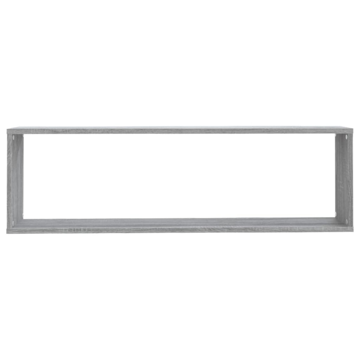 vidaXL Ραφιέρες Τοίχου Κύβος 2 τεμ Γκρι Sonoma 100x15x30εκ. Επεξ. Ξύλο