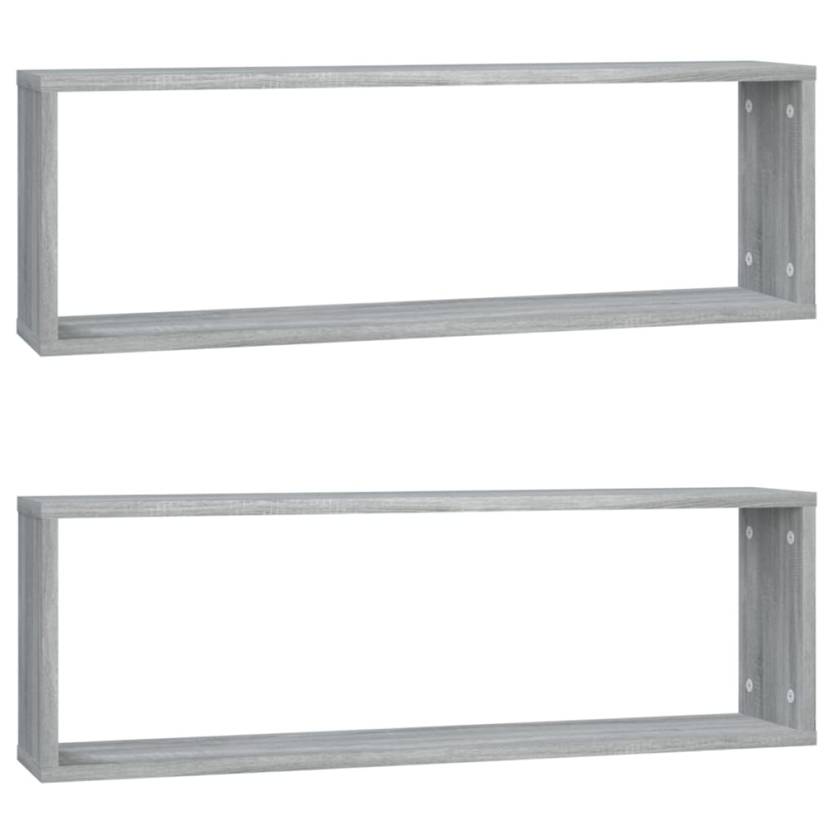 vidaXL Ραφιέρες Τοίχου Κύβος 2 τεμ Γκρι Sonoma 80x15x26,5 εκ. Επ. Ξύλο
