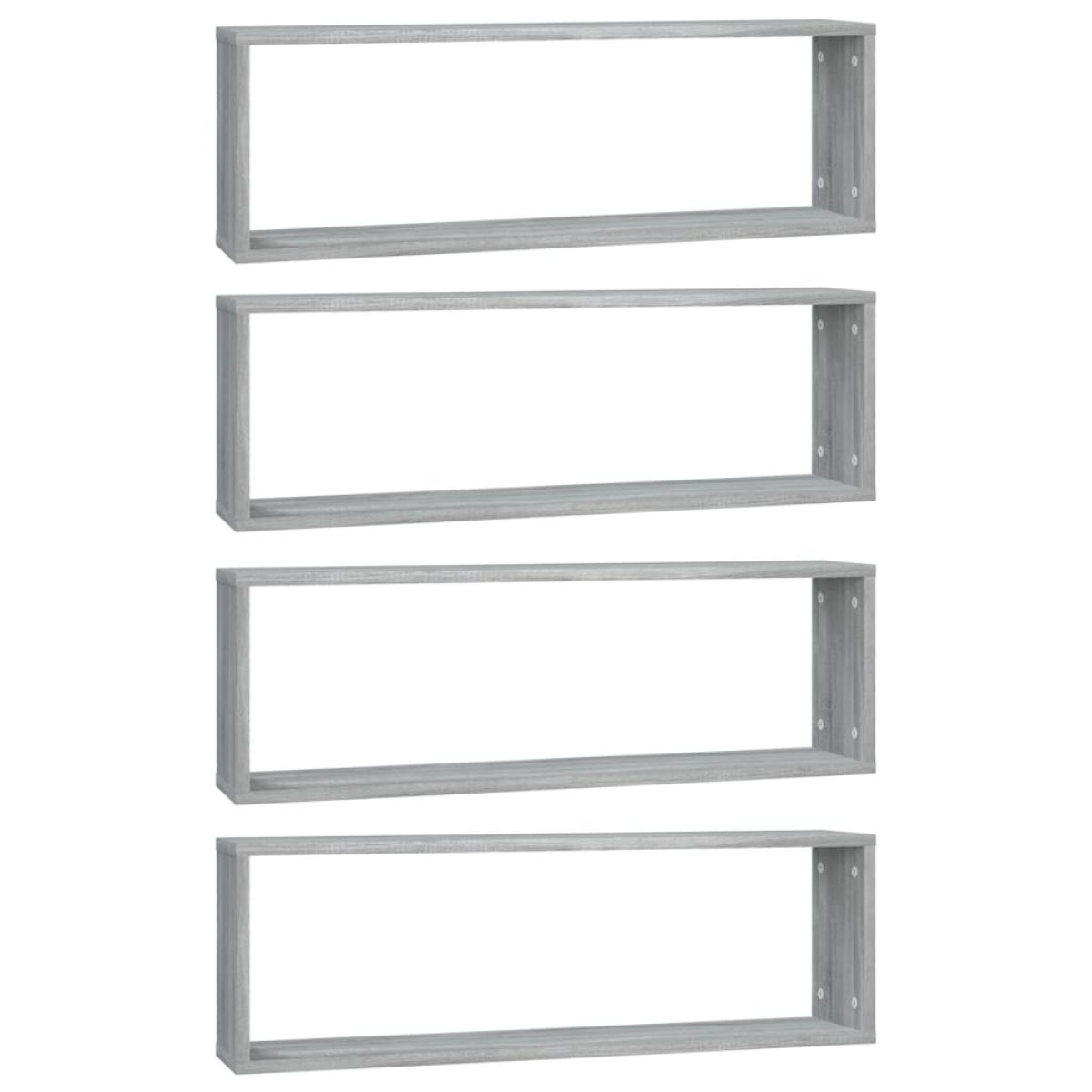 vidaXL Ραφιέρες Τοίχου Κύβος 4 τεμ Γκρι Sonoma 80x15x26,5 εκ. Επ. Ξύλο