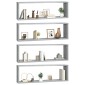 vidaXL Ραφιέρες Τοίχου Κύβος 4 τεμ Γκρι Sonoma 80x15x26,5 εκ. Επ. Ξύλο