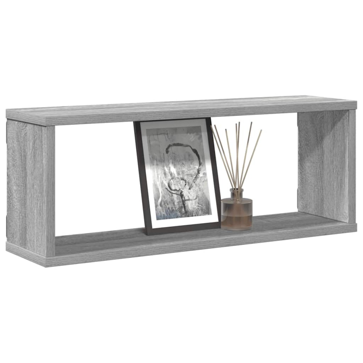 vidaXL Ραφιέρες Τοίχου Κύβος 4 τεμ Γκρι Sonoma 60x15x23 εκ. Επεξ. Ξύλο