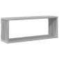 vidaXL Ραφιέρες Τοίχου Κύβος 4 τεμ Γκρι Sonoma 60x15x23 εκ. Επεξ. Ξύλο