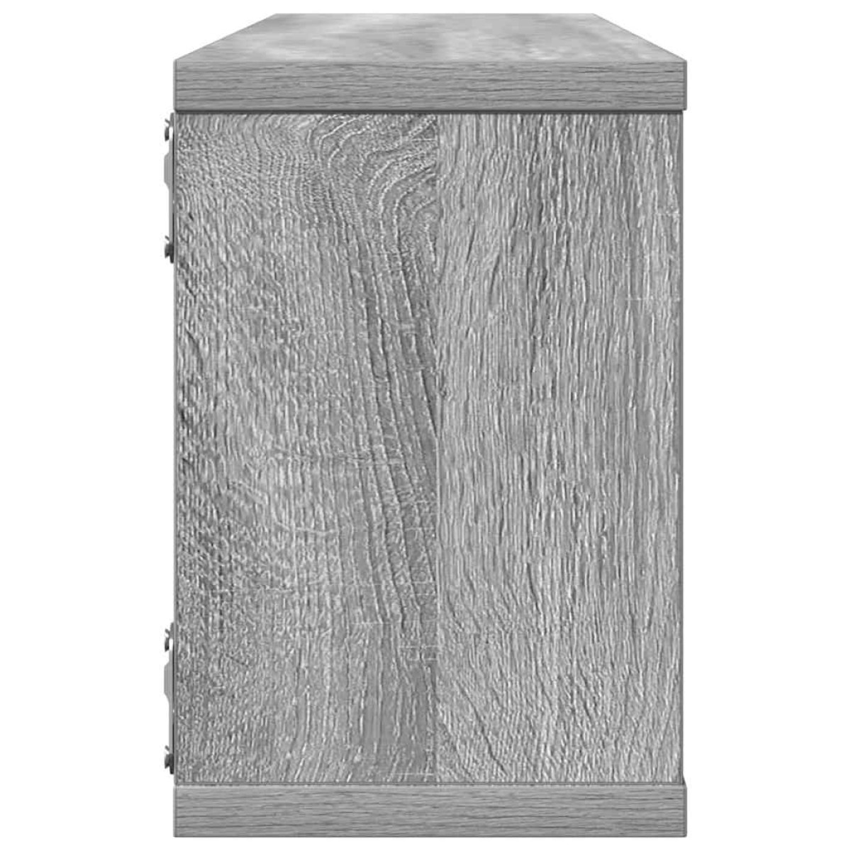 vidaXL Ραφιέρες Τοίχου Κύβος 4 τεμ Γκρι Sonoma 60x15x23 εκ. Επεξ. Ξύλο